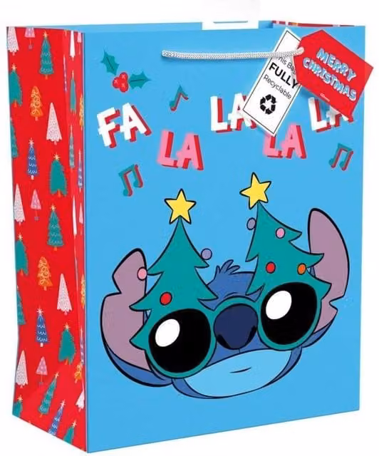 KDMD Disney Stitch Large Paper Gift Bags, 5 Pack, Blue – 1
