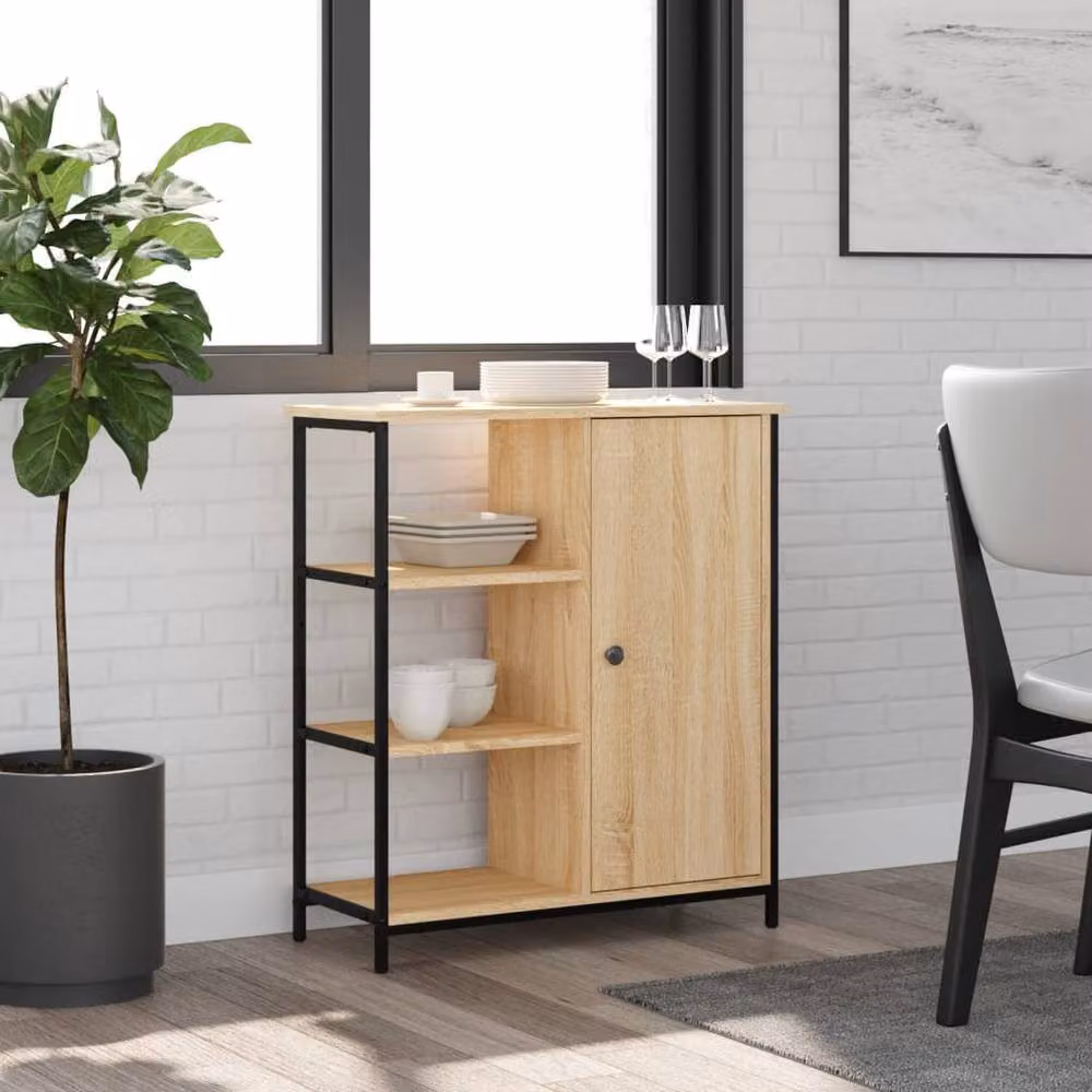 Berkfield Home Sonoma Oak Sideboard in Brown, W/D/H: 70 x 30 x 80 cm – 2