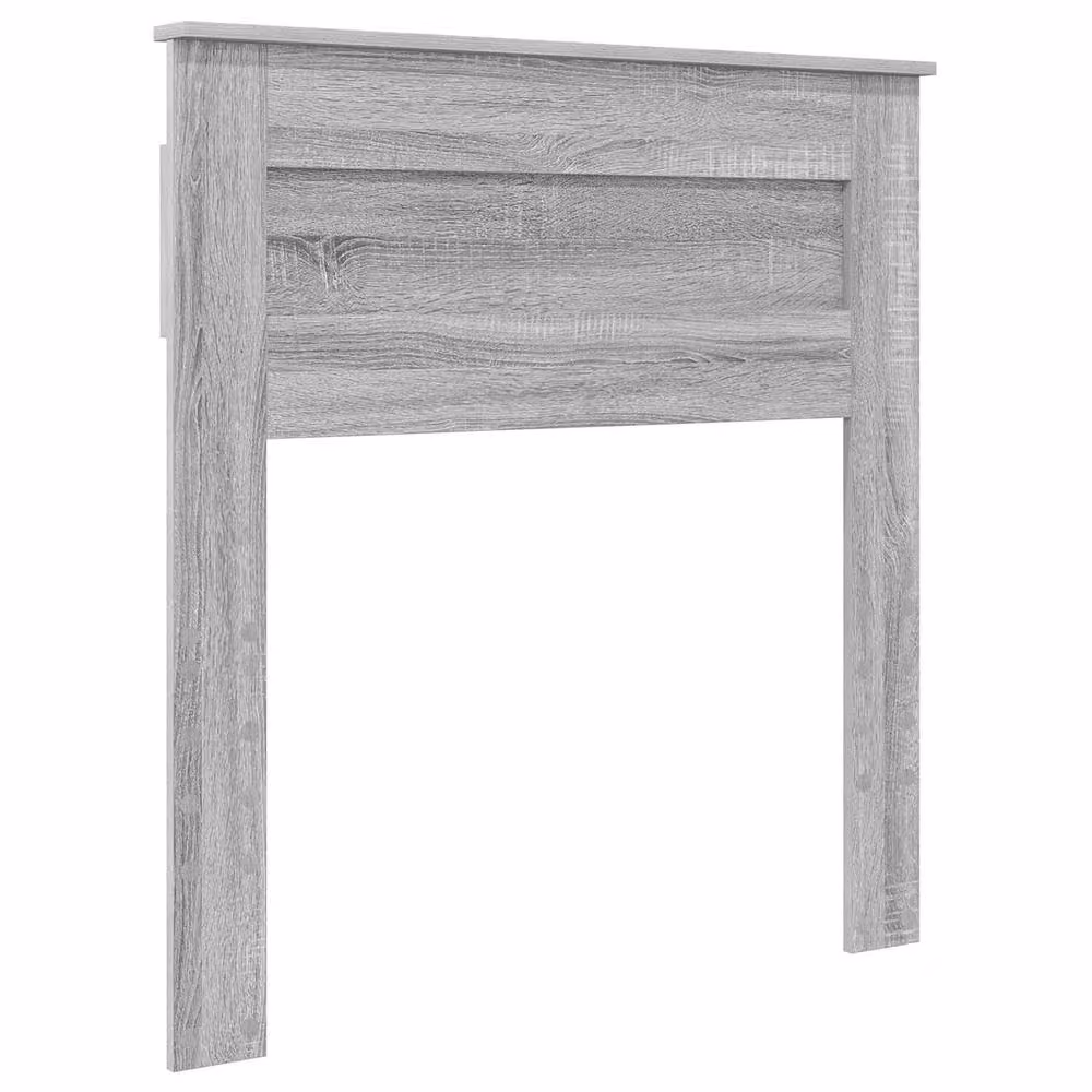 Berkfield Home Modern Bed Frame in Grey Sonoma and Silver, Engineered Wood, W: 75 cm x L: 190 cm – 2