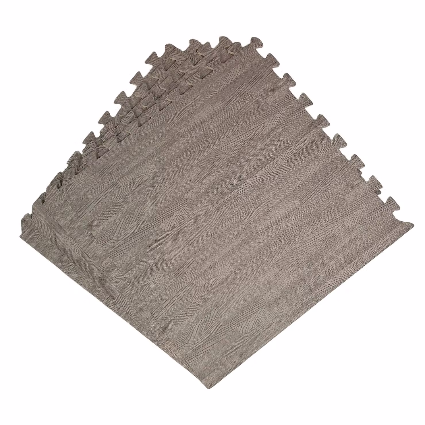 Samuel Alexander 16 Piece Grey Wood Effect EVA Foam Floor Protective Tiles, W/D: 60 x 60 cm – 2