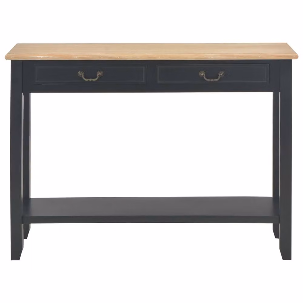 Berkfield Home Classic Console Table in Black, W/D/H: 110 x 35 x 80 cm – 2