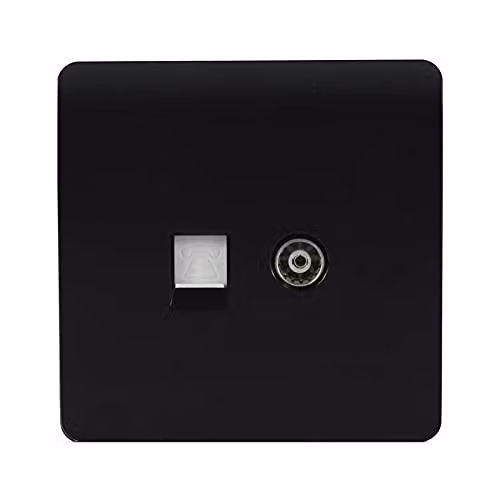 Trendi Combination Flush Plate with Switch in Black – 2