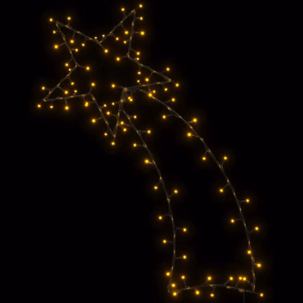 Berkfield Home Shooting Star Silhouette Christmas Lights with 115 Warm White LEDs in Black – 3