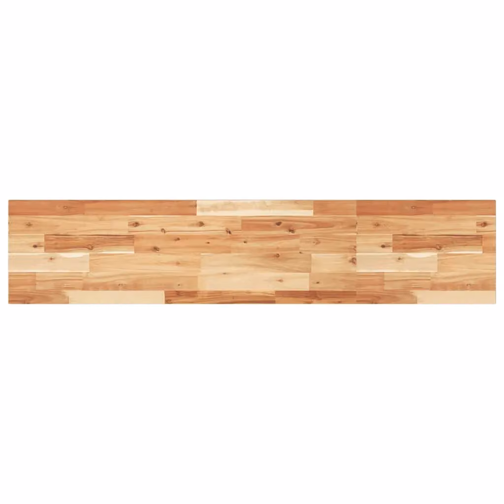 Berkfield Home Rectangular Table Top in Brown Solid Acacia Wood, W/D/H: 120 x 30 x 2 cm