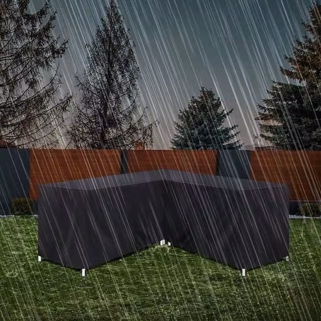 SPETLEK L Shape Corner Sofa Protector in Black, W: 300 cm, D: 300 cm, H: 98 cm – 1