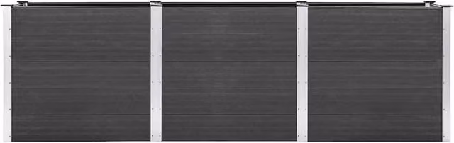 Berkfield Home Garden Grey WPC Raised Bed W/D/H: 300 x 50 x 91 cm