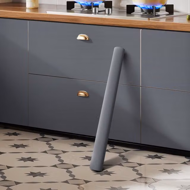 Livingandhome Plain Blue-grey Self-Adhesive Waterproof Vinyl Wallpaper Roll