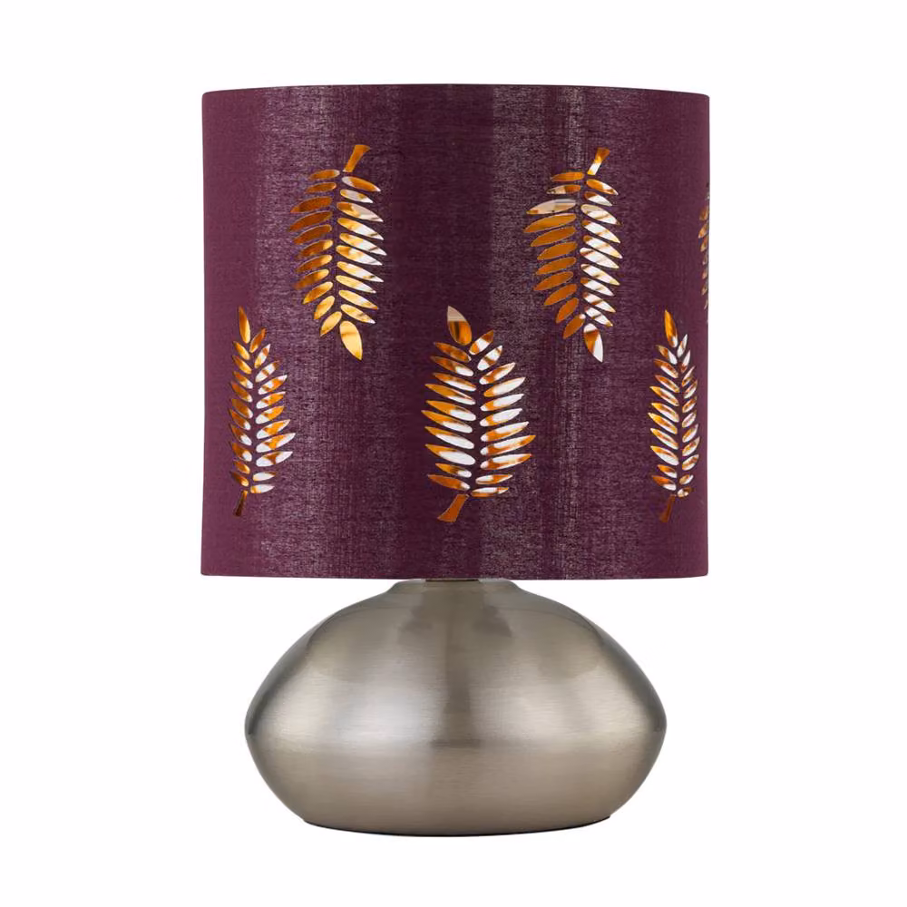 First Choice Lighting Jenson Set of 2 Touch Table Lamps in Chrome with Red Fabric Shades – 2