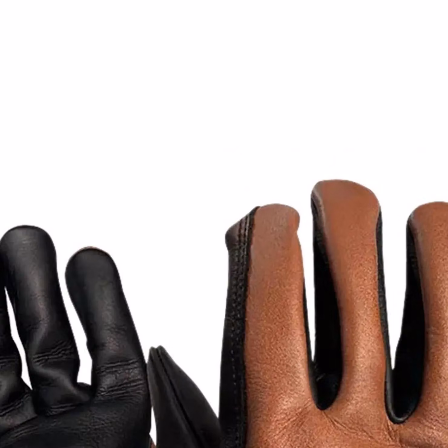 Kent & Stowe Sure & Soft Leather Gloves in Brown and Black for Adults – 2
