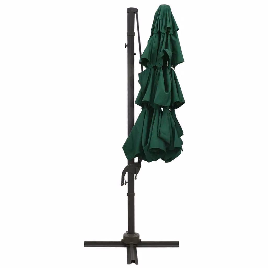 Berkfield Home 4-Tier Green Parasol with Aluminium Pole, W: 300 cm x D: 300 cm – 2