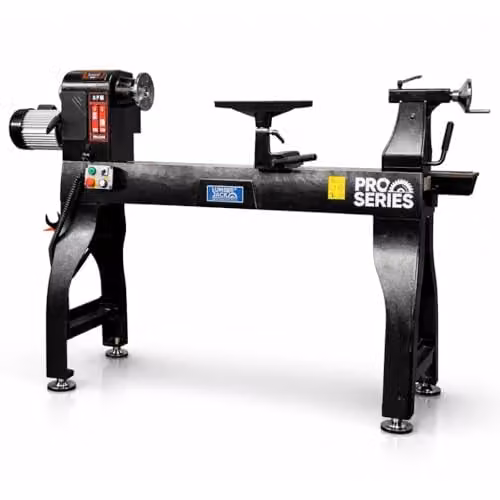 Lumberjack PRO Digital Variable Speed Benchtop Wood Lathe, 2200W, Black, Cast Iron