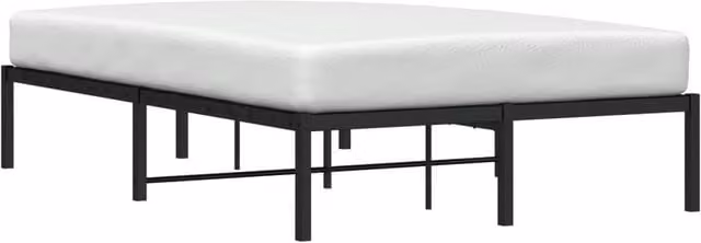 Berkfield Home Metal Small Double Bed Frame, Black, W/D/H: 120 x 190 cm – 1