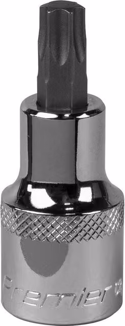 Loops T47 TRX Star Socket Bit with 1/2 inch Square Drive and S2 Steel Head in Silver – 1