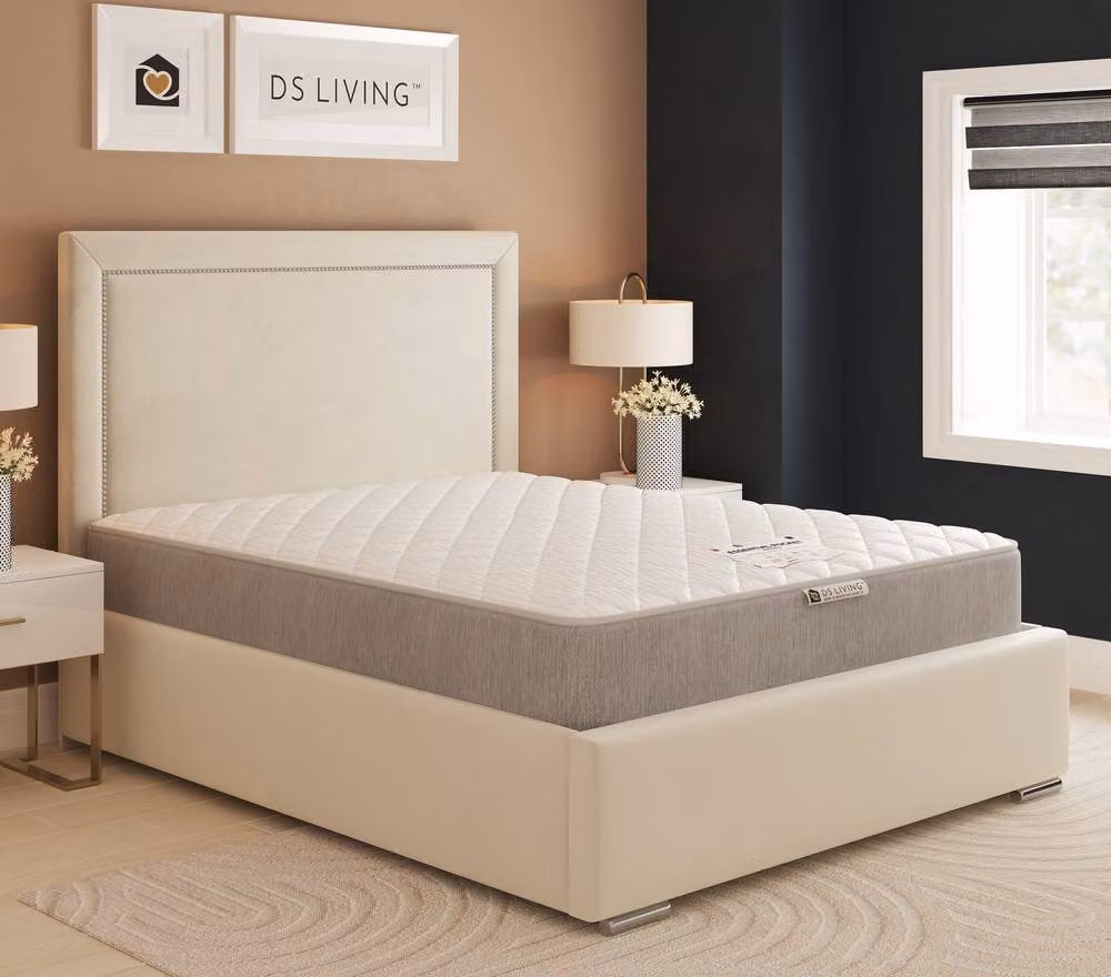DS Living Luxe Essentials Medium Pocket Sprung Mattress in Grey, Small Single – 4