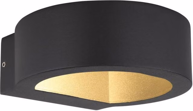 Netlighting Slice I LED Outdoor Up and Down Wall Lamp in Black with Glass Shade, IP54 Rated – 1