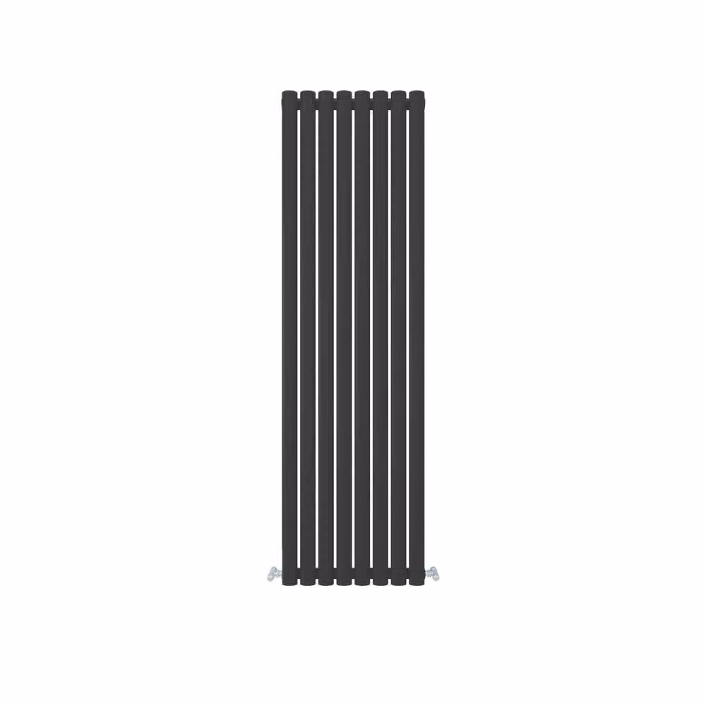Banyetti Orva Black Vertical Double Oval Column Radiator, Wall Mounted, H: 160 cm, W: 47.2 cm – 4