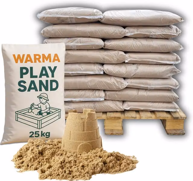Warma Sensory Childrens Play Sand in Beige and Yellow, 1000kg