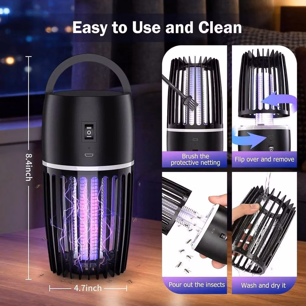 NESTLUNE Electric Mosquito Bug Zapper Lamp in Black, W/D/H: 100 x 15 x 15 cm – 2