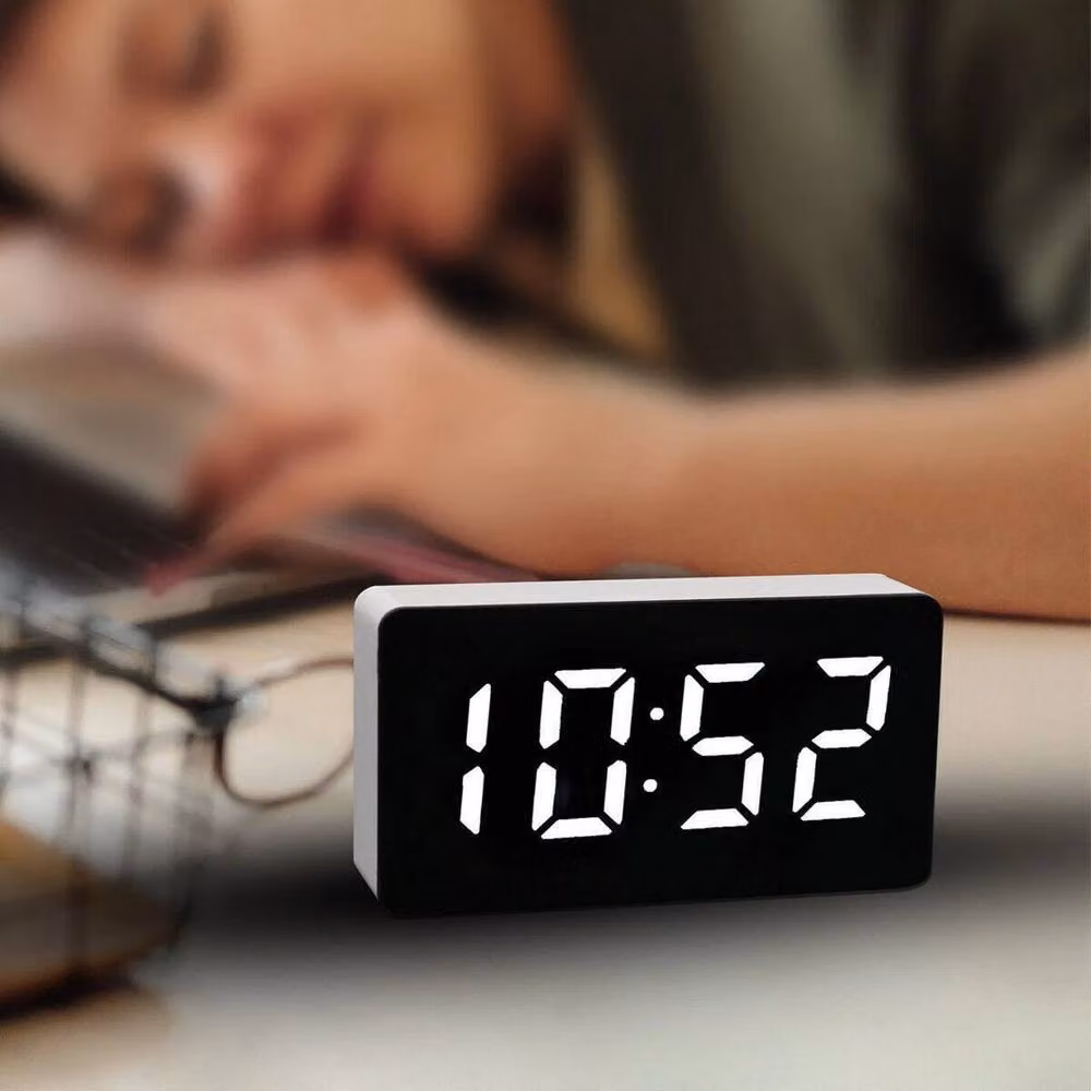 PAWNORA LED Electric Digital Alarm Clock, White – 3