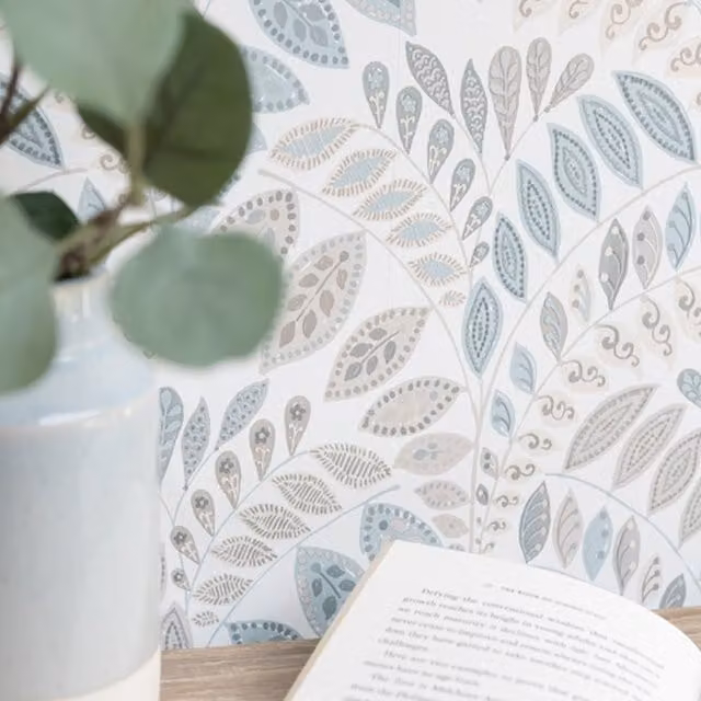 Gustavus Nu Self Adhesive Wallpaper in White and Multicolour