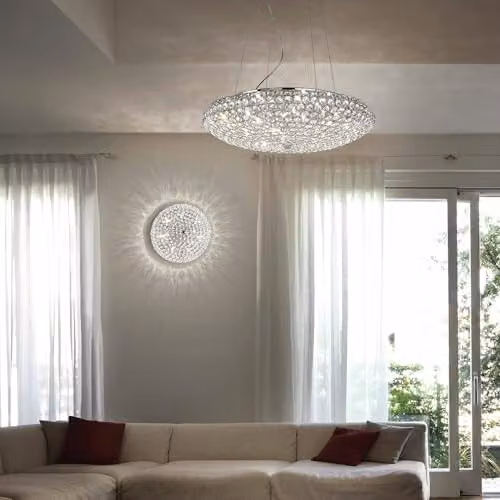 Netlighting King Suspended Ring Pendant Light in Chrome and Grey with G9 Bulbs – 2