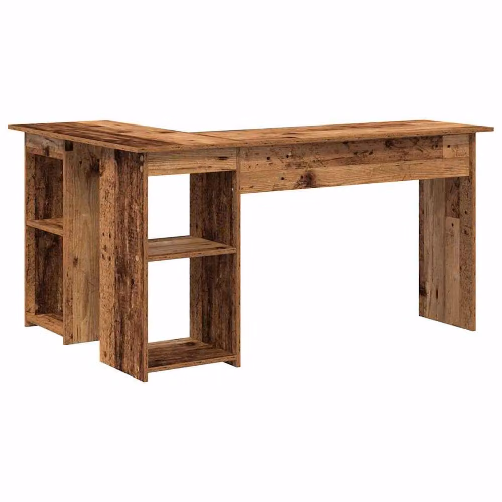 Berkfield Home Old Wood Computer Desk in Brown, Engineered Wood – 5