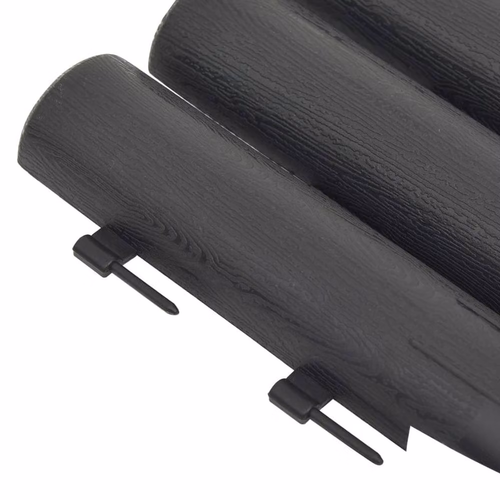 Berkfield Home Lawn Edging, 36 Pieces, Anthracite Dark Grey, 10 m – 1