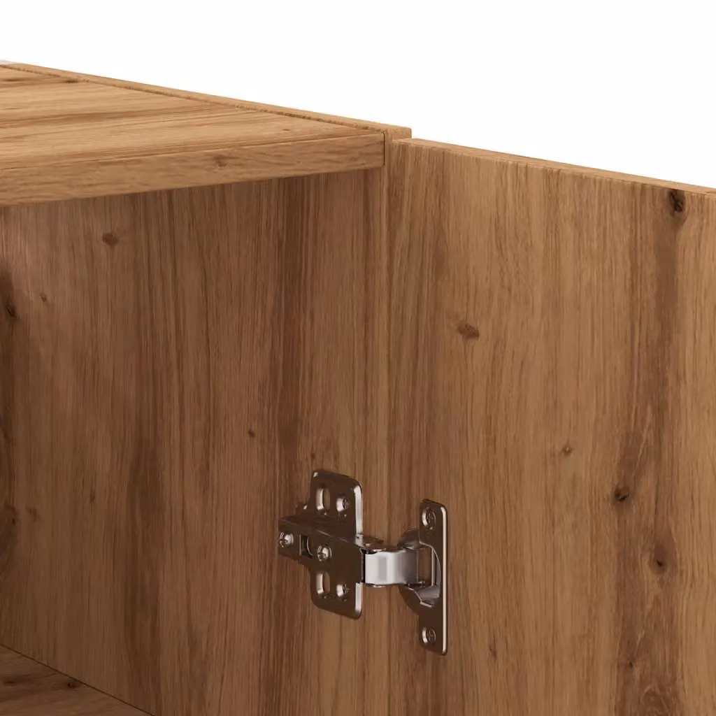 Berkfield Home Artisan Oak Wall Cabinet in Brown, W: 60 cm, D: 31 cm, H: 70 cm – 4
