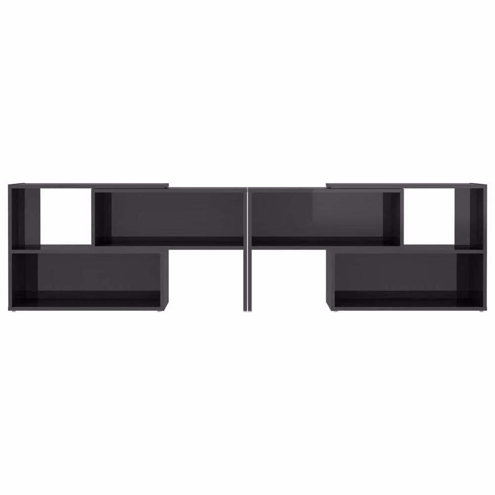 Berkfield Home Modern High Gloss Grey TV Cabinet W/D/H: 149 x 30 x 52 cm – 3