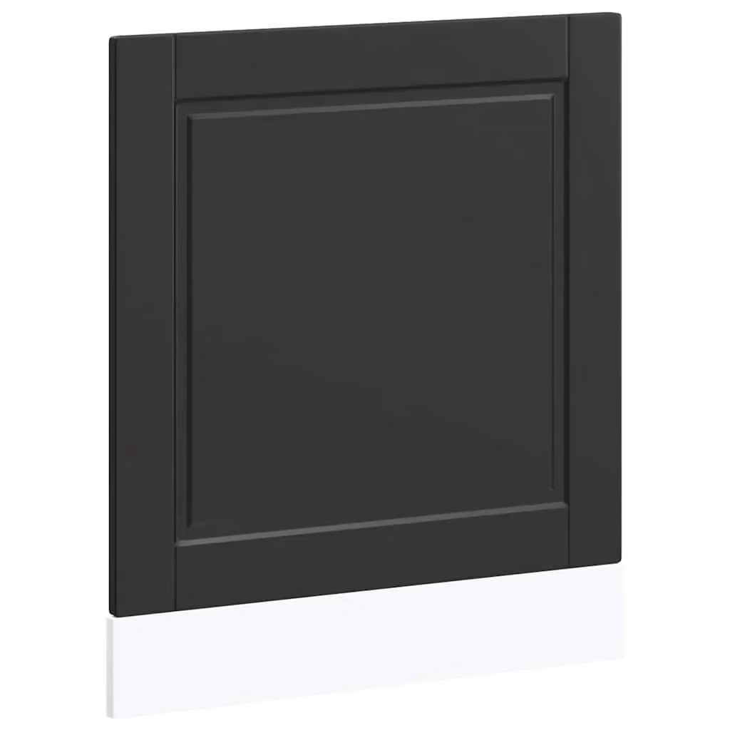 Berkfield Home Porto Black Dishwasher Panel in Matt Engineered Wood, W: 60 cm, D: 1.5 cm, H: 67 cm – 2