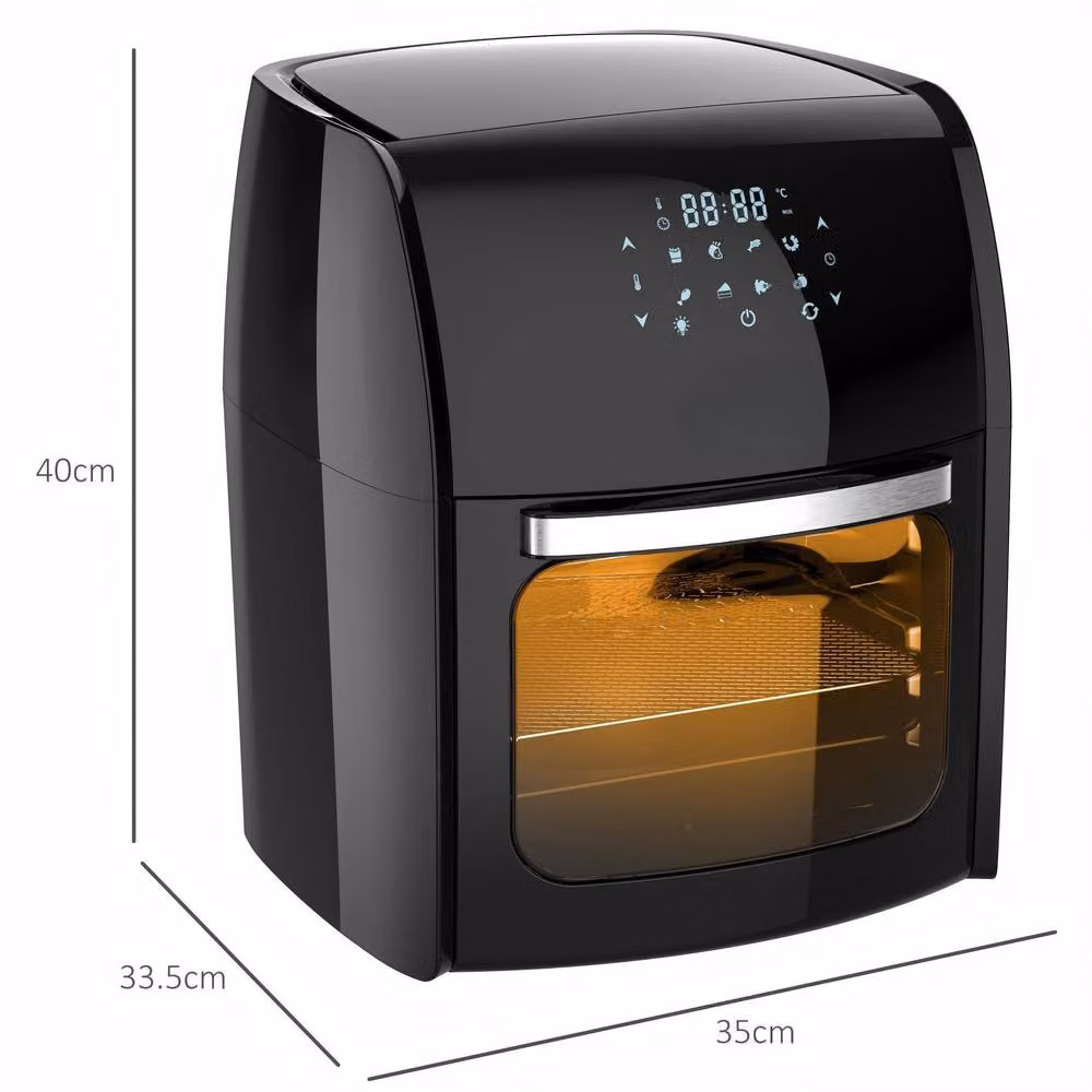 STILVORA 12L Digital Air Fryer Oven with 8 Preset Modes in Black – 4