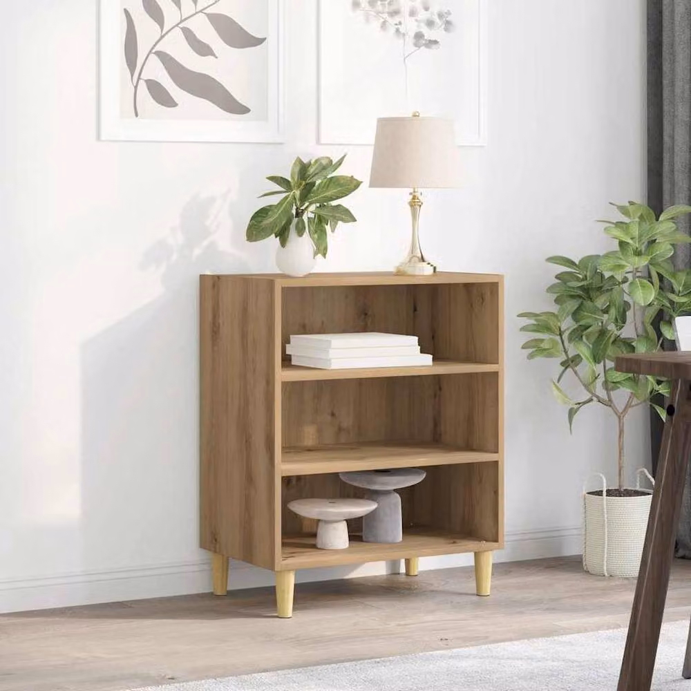 Berkfield Home Artisan Oak Sideboard in Brown, W/D/H: 57 x 35 x 75 cm – 3
