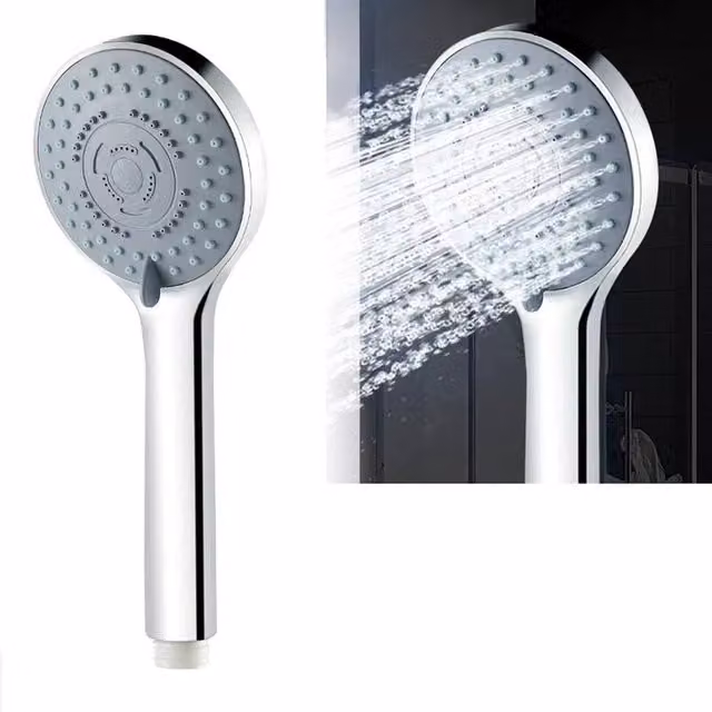 VOGREX 5 Mode High Pressure Shower Head with Massage Function in Chrome Silver – 1