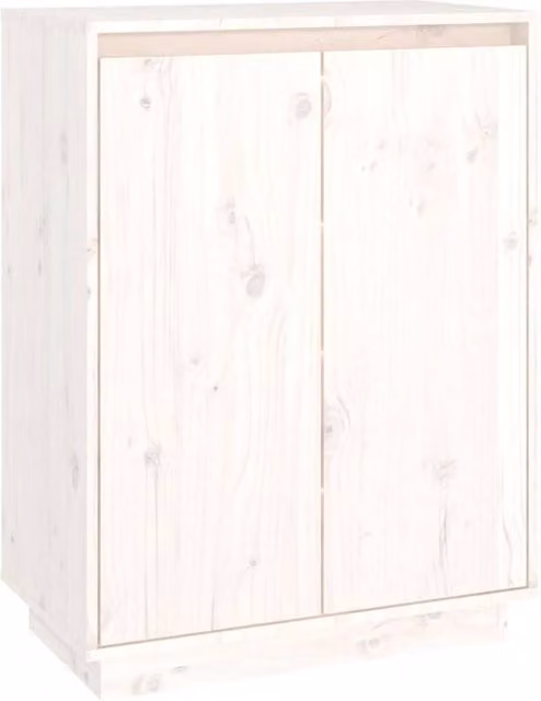 Berkfield Home White Solid Wood Pine Shoe Cabinet W/D/H: 60 x 35 x 80 cm – 1
