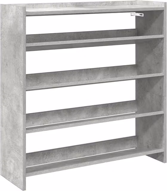 Berkfield Home Shoe Rack in Concrete Grey, W/D/H: 80 x 25 x 81 cm – 1