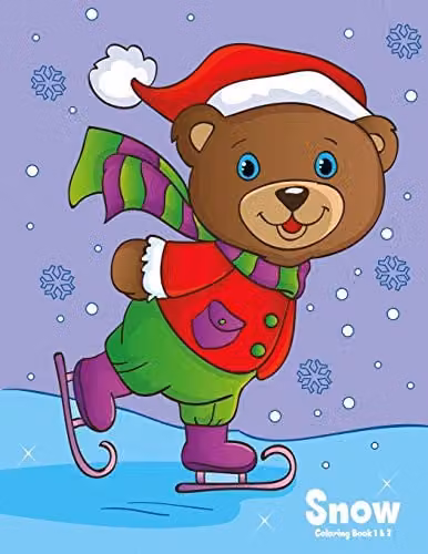 Snow Coloring Book 1 & 2 Multicolour Paper Edition