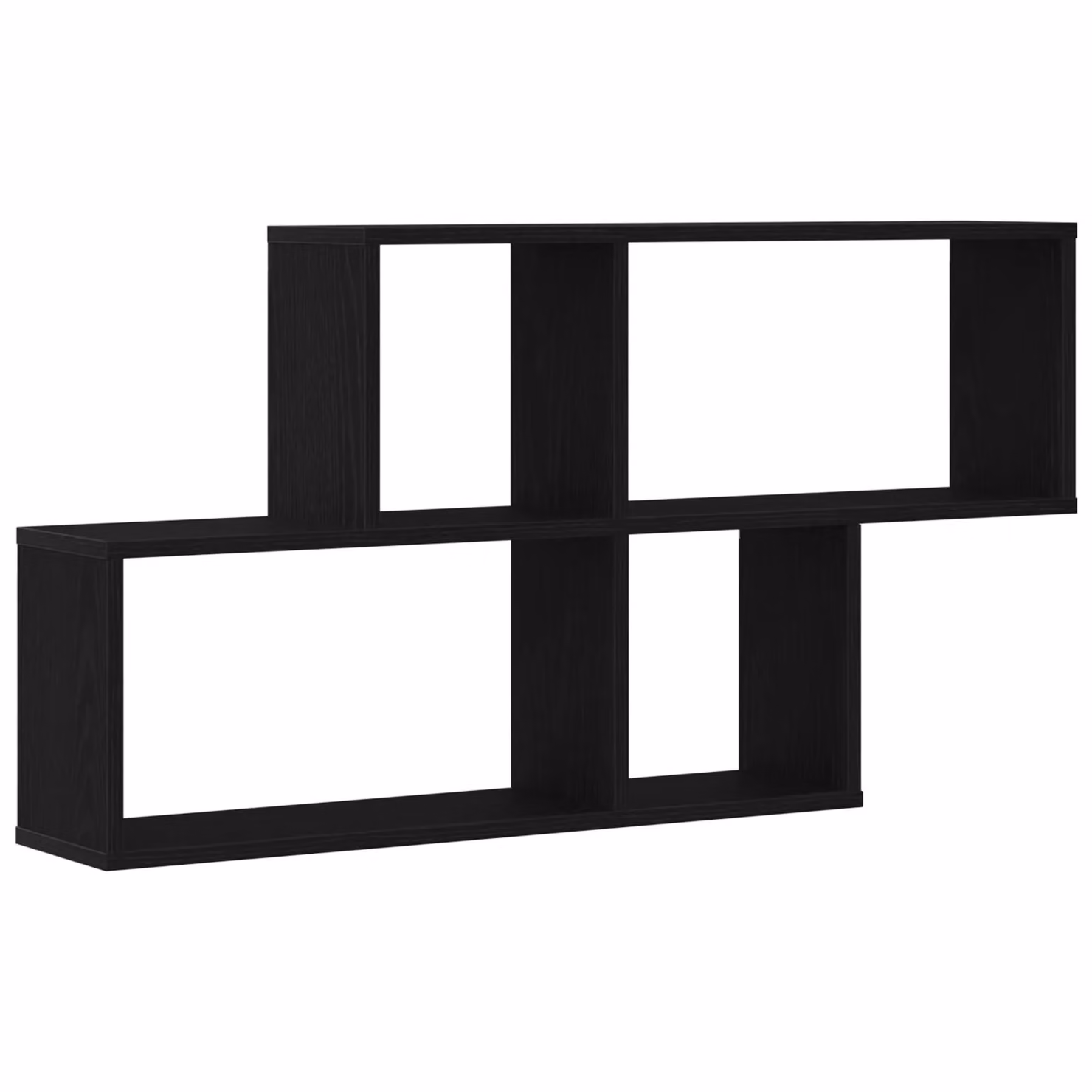 Berkfield Home Black Oak Wall Cabinet, W: 76 cm, D: 15 cm, H: 53 cm – 2