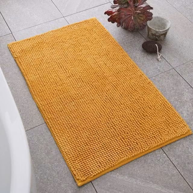 Catherine Lansfield Bobble Bath Mat, Yellow, W: 50 cm, D: 80 cm – 1