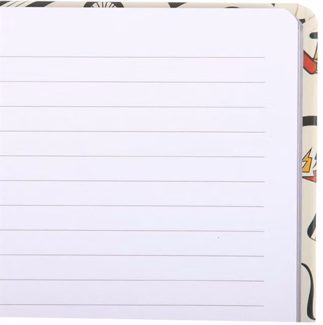 KDMK Retro A5 Lined Notebook with Cassette Tapes and Vintage Bikes in White
