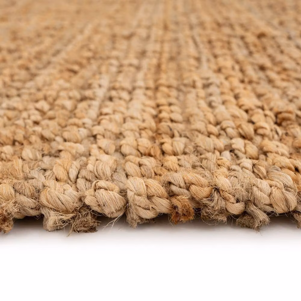 Kukoon Handmade Boucle Jute Area Rug in Natural Beige, W: 200 cm, D: 290 cm – 3