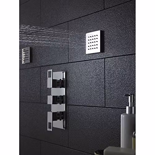 Hudson Reed BDJ002 Modern Square Concealed Bathroom Tile Body Jet in Chrome – 2