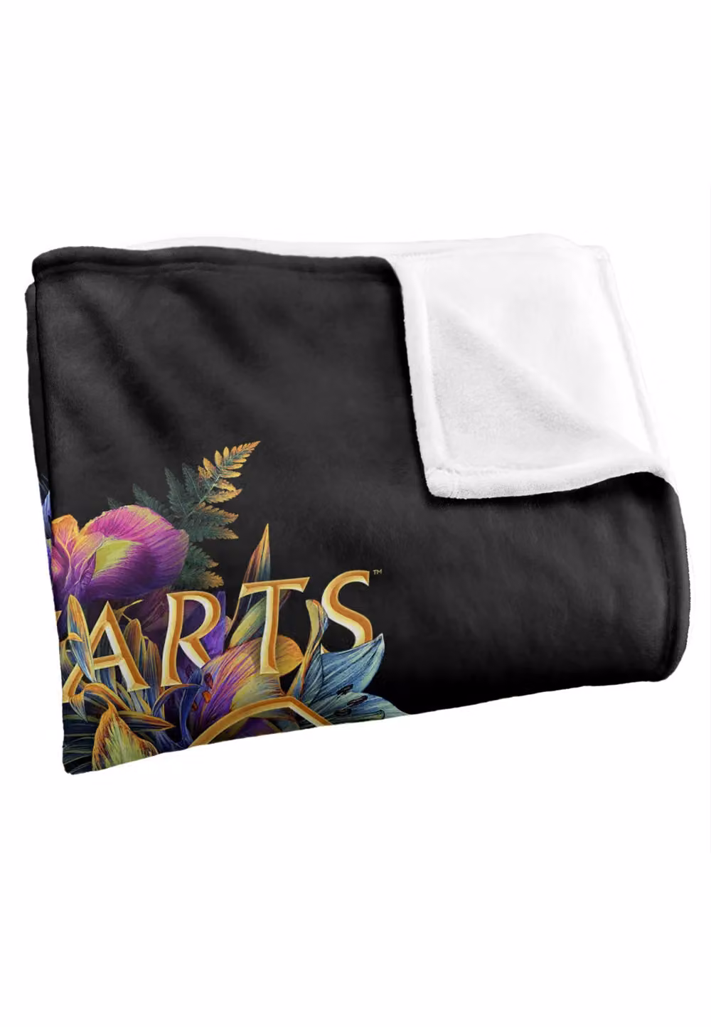 LOGOVISION Harry Potter Hogwarts Floral Crest Super Soft Fleece Throw Blanket, Multicolour and White, W/D/H: 152 x 127 x 1 cm – 2