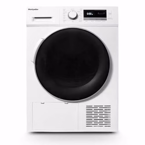 Montpellier MHP8SDW White 8kg Heat Pump Tumble Dryer with Sensor Dry and A++ Energy Rating