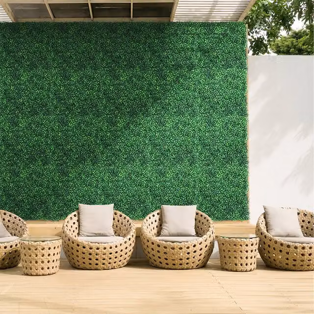 Lifeideas 6-Piece Rectangular Decorative Artificial Green Plant Wall Panels