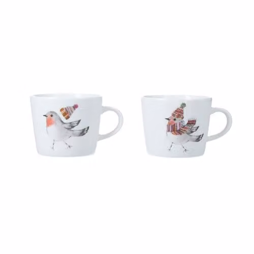 Mikasa TipperleyHill Floral Bone China Espresso Cup Set of 2, 90ml, White – 1