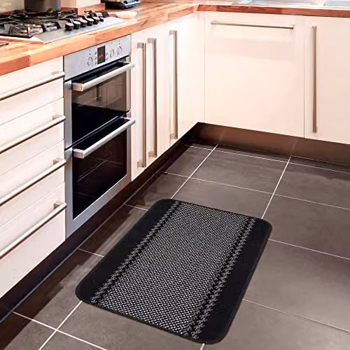 THE RUGS Machine Washable Modern Rectangular Area Rug with Bordered Design in Black, Beige or Green, W: 100 cm, D: 67 cm – 2