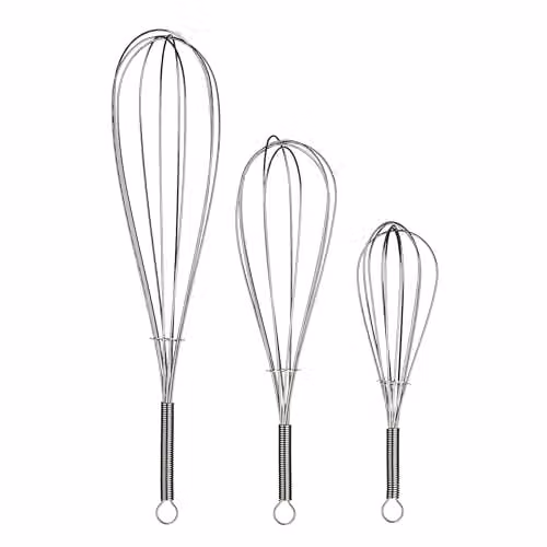 Orsina Set of 3 Stainless Steel Whisks in Silver – 1