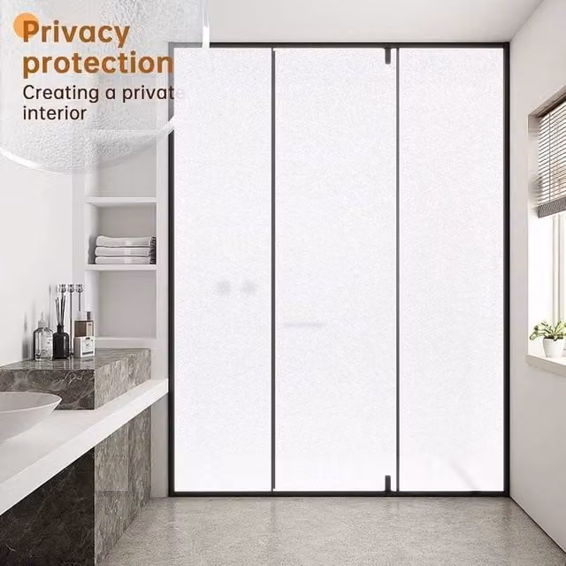 PAWNORA White Frosted Privacy Window Film with Anti-UV Protection – 1