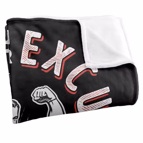 Warner Bros. Superman Justice League Stronger Than Excuses Super Soft Fleece Throw Blanket, Multicolour, W: 152.4 cm x D: 127.0 cm – 2