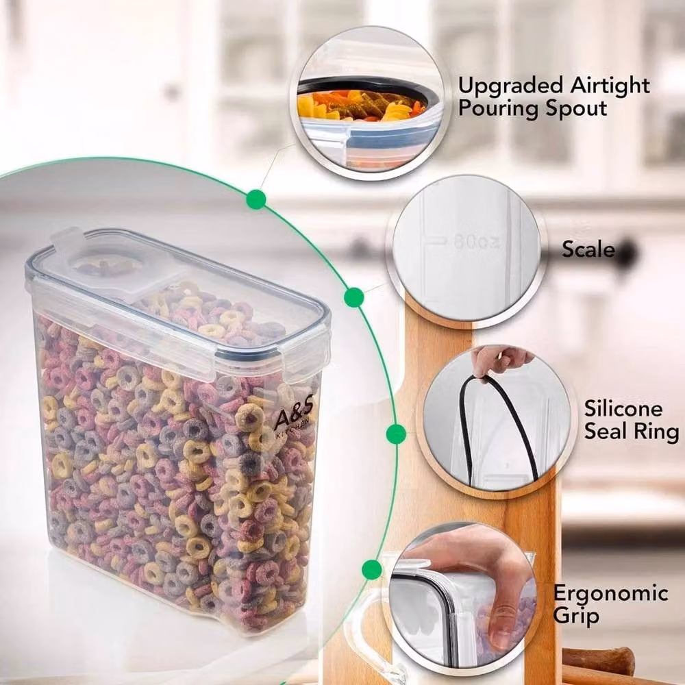 PAWNORA Set of 4 Airtight and Leakproof Plastic Food Storage Containers in Transparent – 2